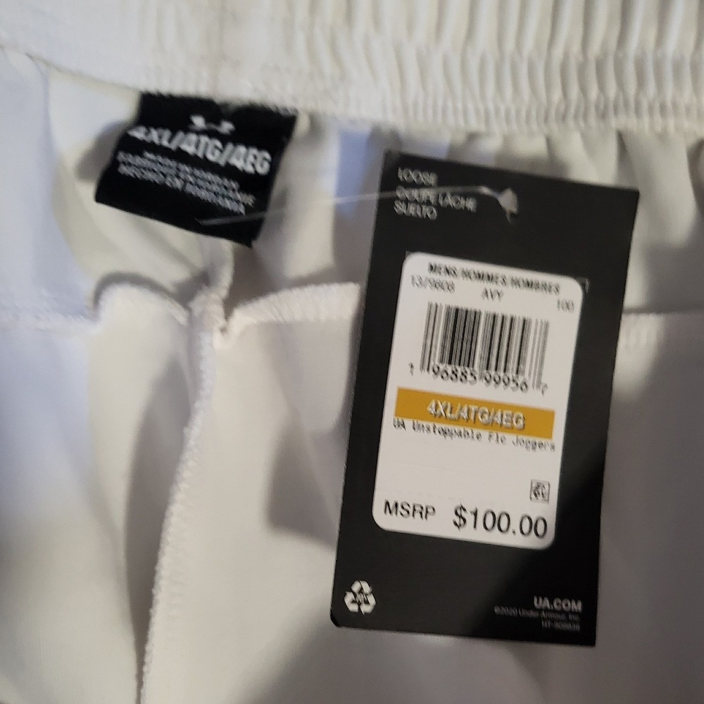 Under Armour Unstoppable 2pack Fleece Joggers 4XL men White/Navy Blue Light Blue - Picture 4 of 8